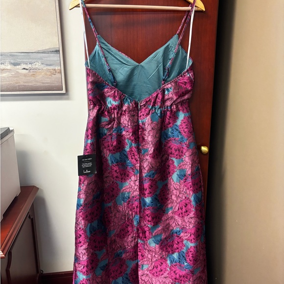 NWT Lulus Jaquard Floral Dress Size L - Picture 5 of 5